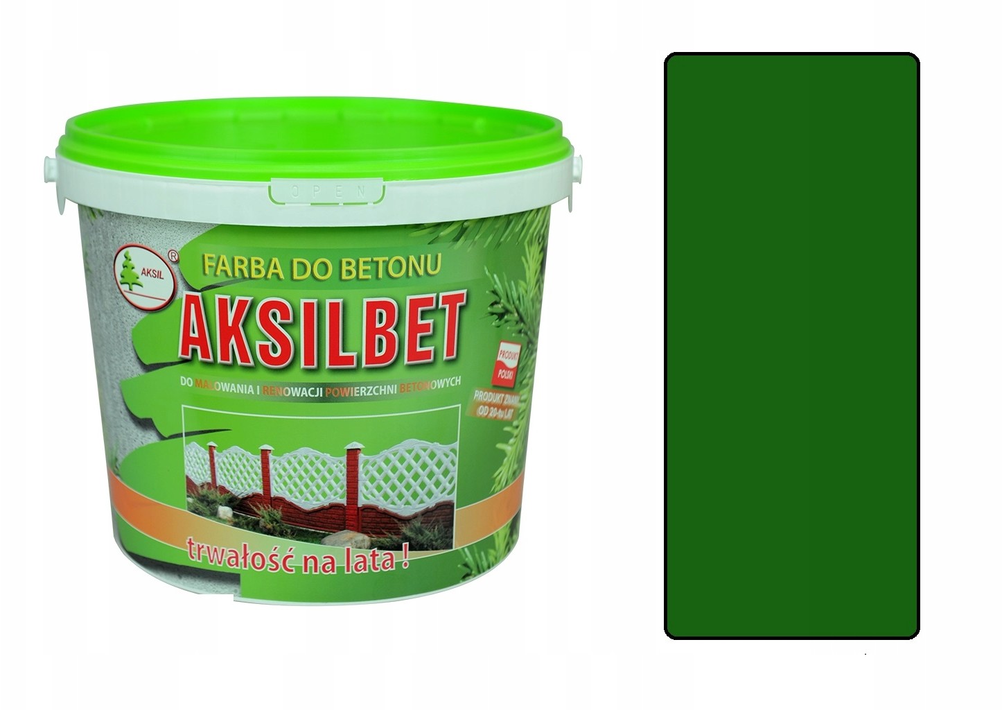 Aksilbet Farba do betonu ogrodzeń 10L zielony Gn