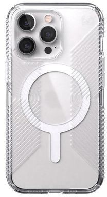 Speck Etui Presidio Perfect-Clear with Grips + MagSafe do iPhone 13 Pro z powłoką MICROBAN Clear) |