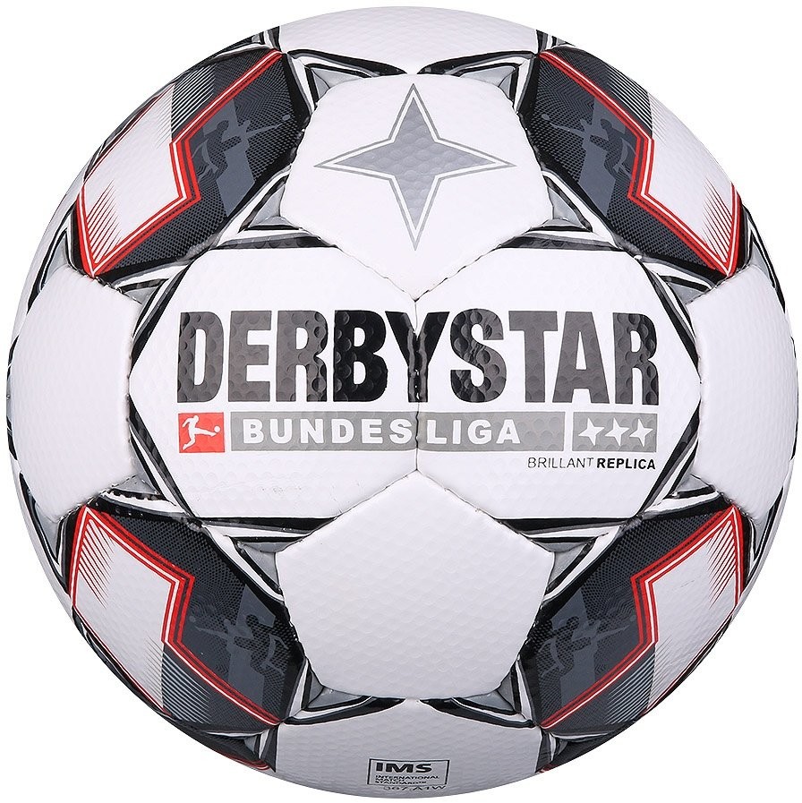 Derbystar Derby Star dorośli Bundesliga brylant Replica piłka nożna, biało-czarna Czerwony, 5 0388588786
