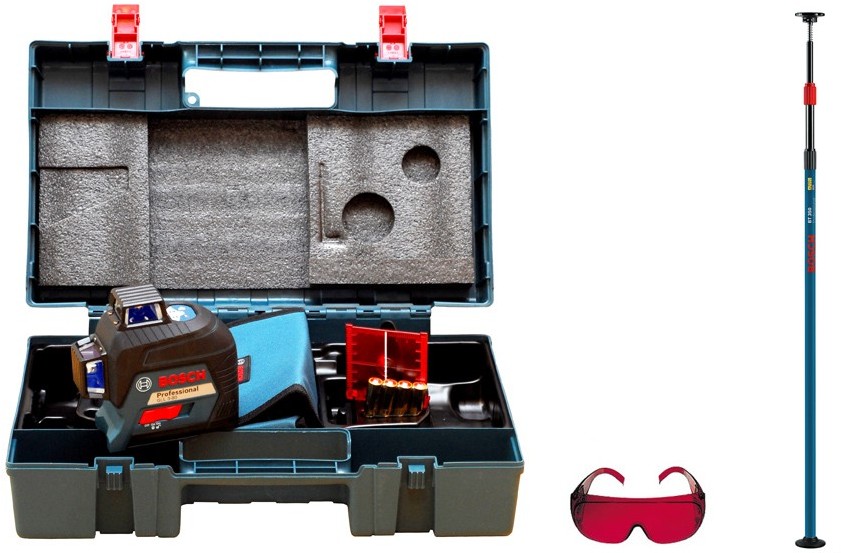 Bosch Niebieski Laser płaszczyznowy GLL 3-80 + BT350 + walizka+okulary