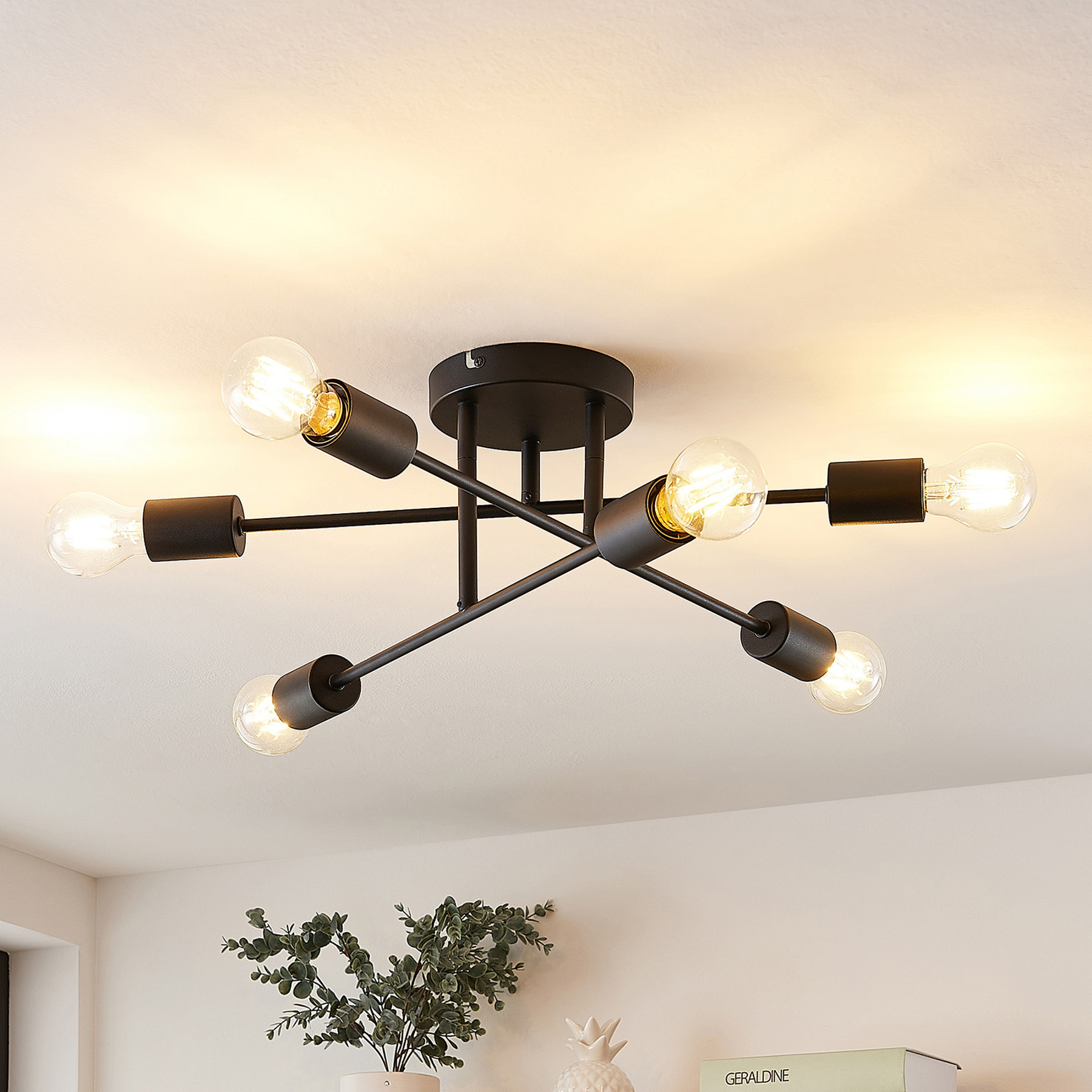 Lindby Estar lampa wisząca, 6-punktowa