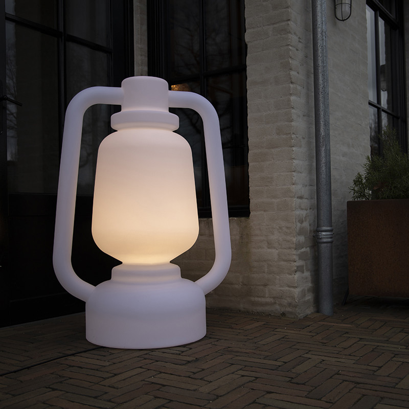 QAZQA Lampa stojąca biała 110 cm IP44 - Storm Extra Large