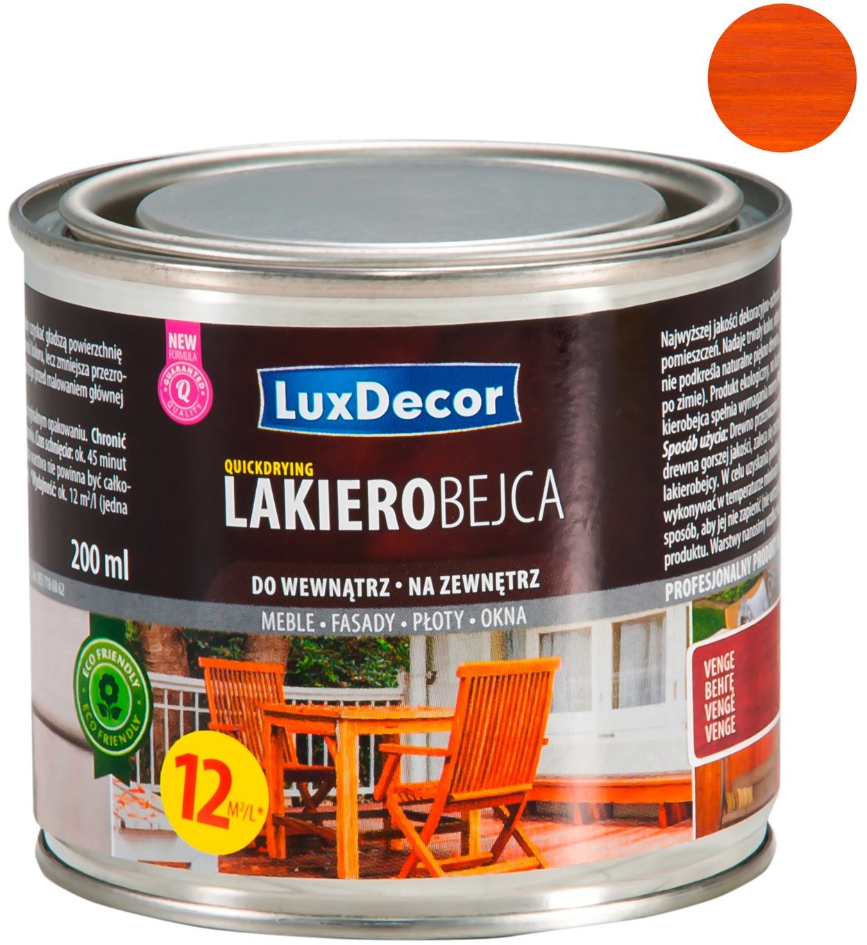 LuxDecor Lakierobejca do drewna teak 200 ml