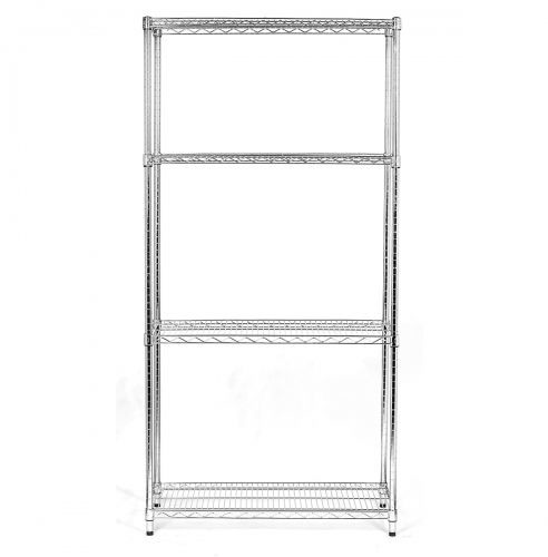 Ultra power Regał 4-półkowy ażurowy chromowany 610x610x1820 mm