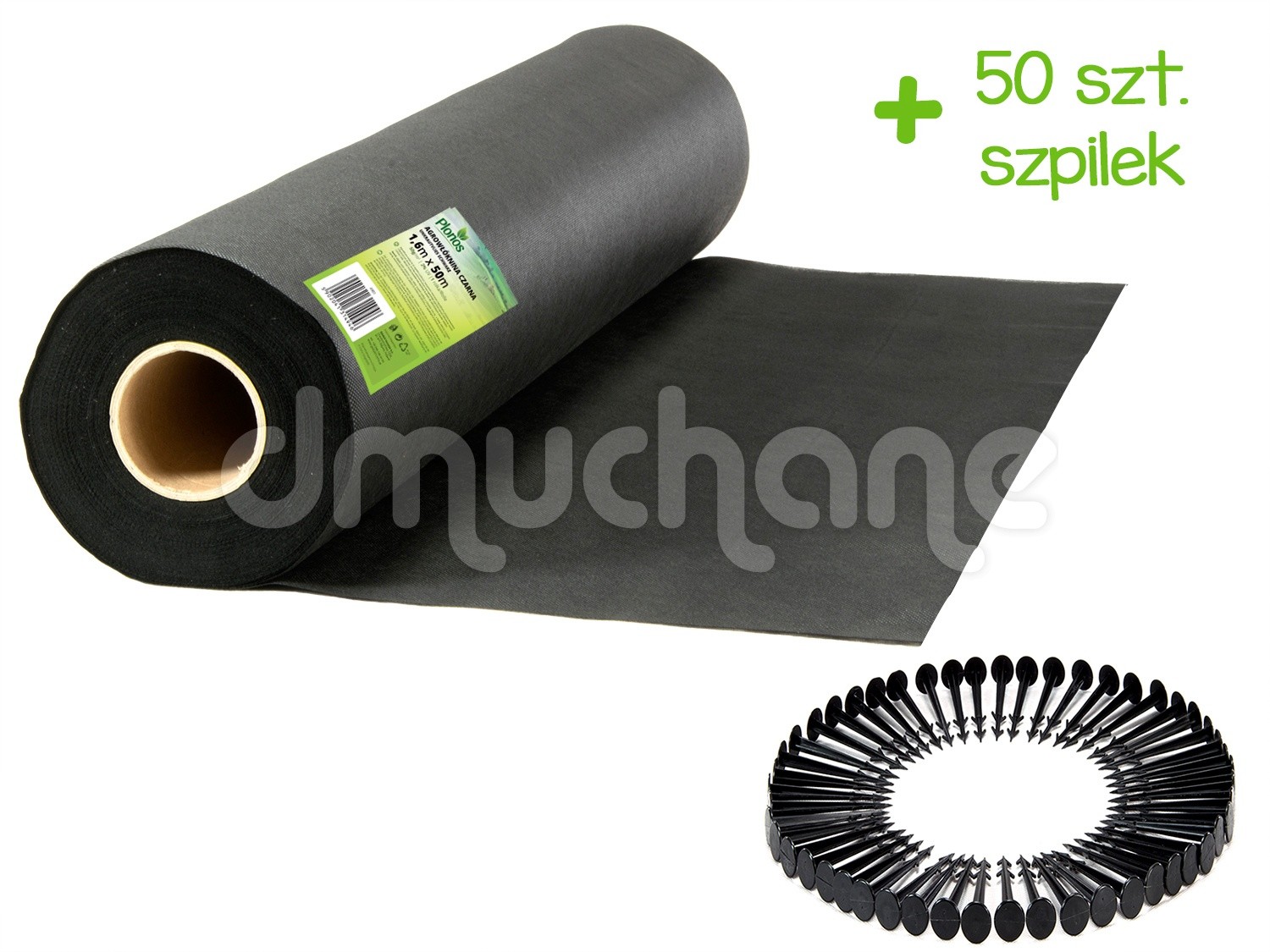 Plonos Agrowłóknina ogrodowa Plonos 1,6 m x 50 m + 50 szpilek 4901