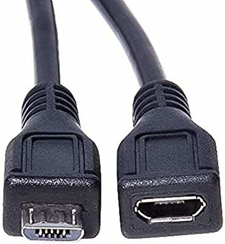 PremiumCord kabel przedłużający micro USB 3 m, gniazdo USB Micro B na wtyczkę Micro B, kabel do transmisji danych USB 2.0 High Speed 2 x ekranowany, AWG28, kolor czarny, długość 3 m ku2me3f