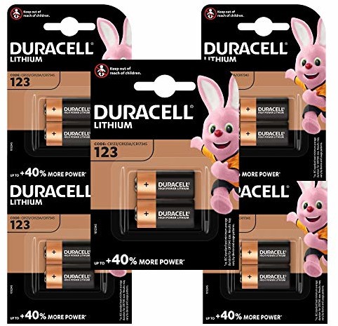 Duracell Bateria litowa High Power 123 3 V, opakowanie 10 sztuk (CR123 / CR123A / CR17345) [Amazon Exclusive] 5008541