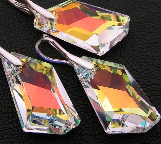 Arande PROMOCJA SWAROVSKI piękny komplet SREBRO 24mm 2088147658