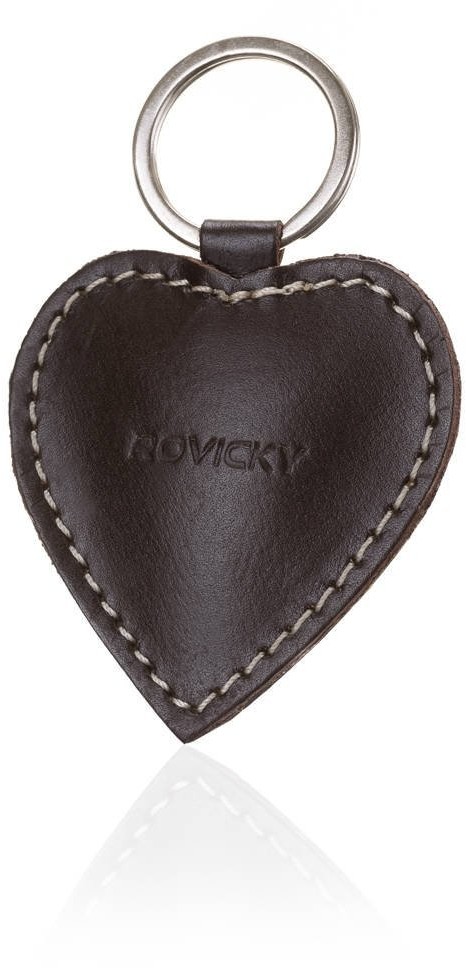 Rovicky Brelok do kluczy w kształcie serca ze skóry naturalnej