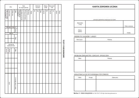 Firma krajewski Karta zdrowia ucznia [Mz/Hsz-11] 47561_0