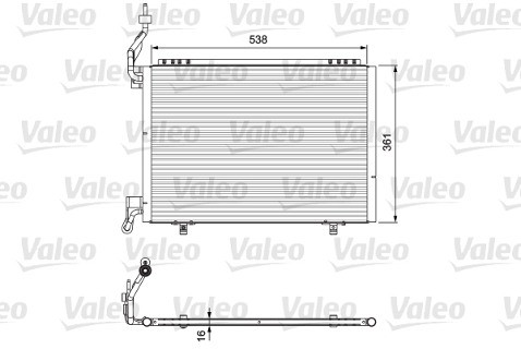 VALEO Skraplacz, klimatyzacja 814074