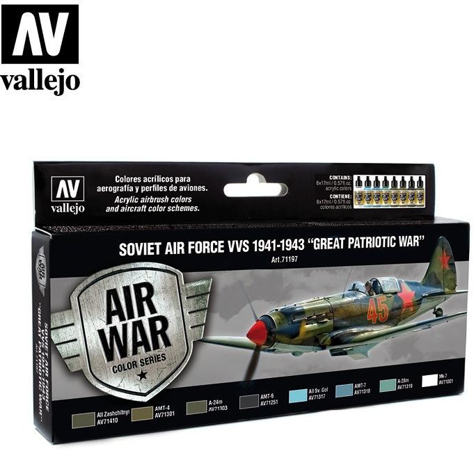 Vallejo Zestaw Air War 8 farb - 1941 To 1943 - Great Patriotic War Vallejo 71197