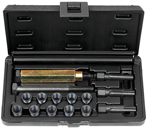 KS Tools 150.5040 threadfi X zestaw M10 x 1 do naprawy żarzący świec, 15-częściowy