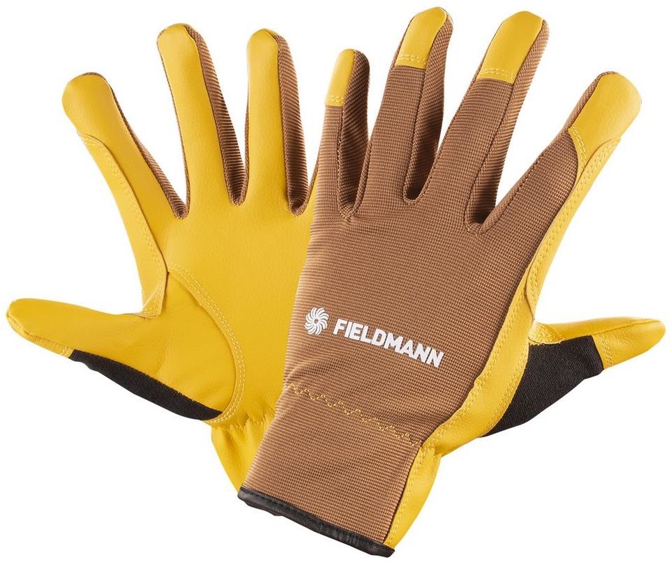 Fieldmann Rękawice robocze żółte/brązowe