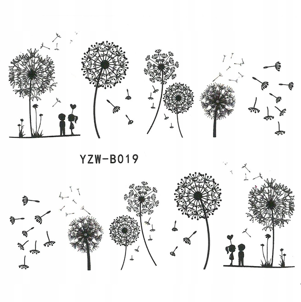 Naklejki Wodne Do Paznokci Letnie Wzory YZW-B019