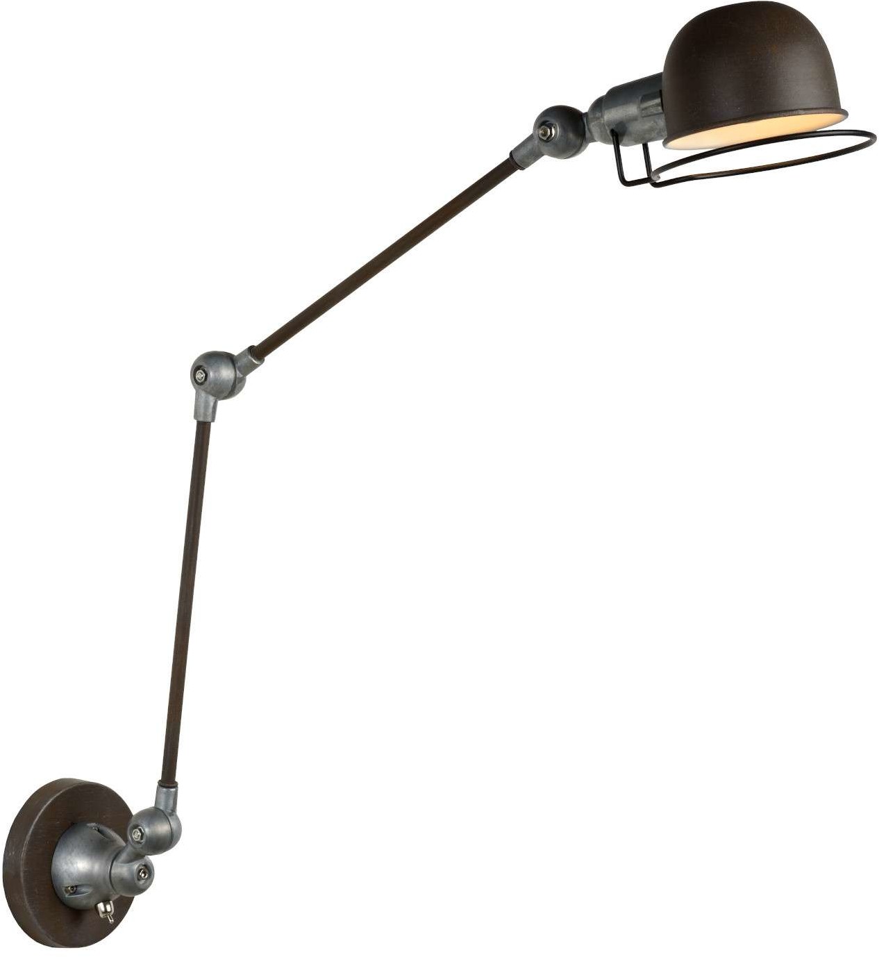 Lucide lucide honore-lampa ścienna, z metalu, E14, 40 W, Rust brązowa, 10,5 x 70 x 46 cm 45252/11/97