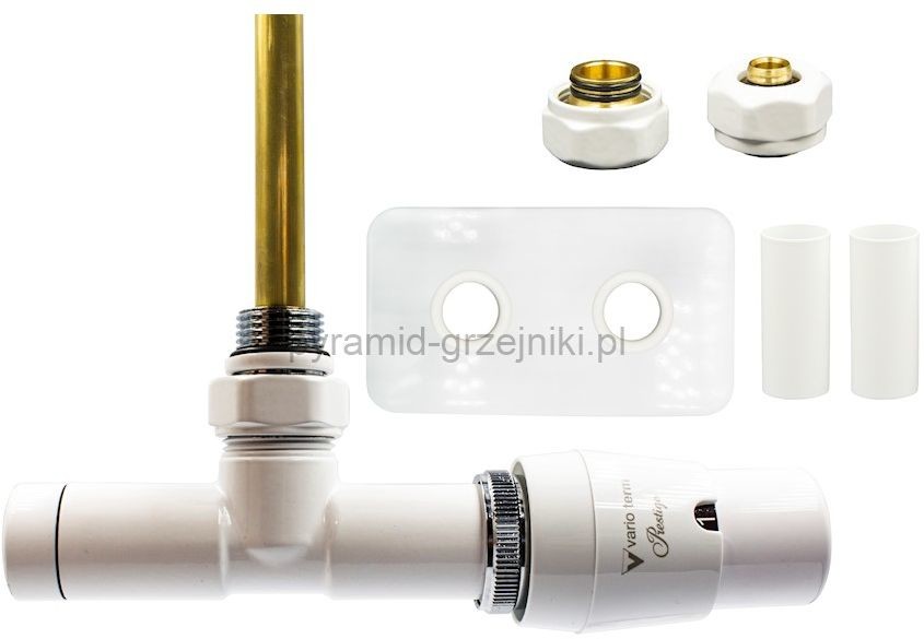 Varioterm Zawór termostatyczny UNICO All i One rozeta prostokątna - biały pex 16 mm prawy APUGS0206CFK/P(Pex)
