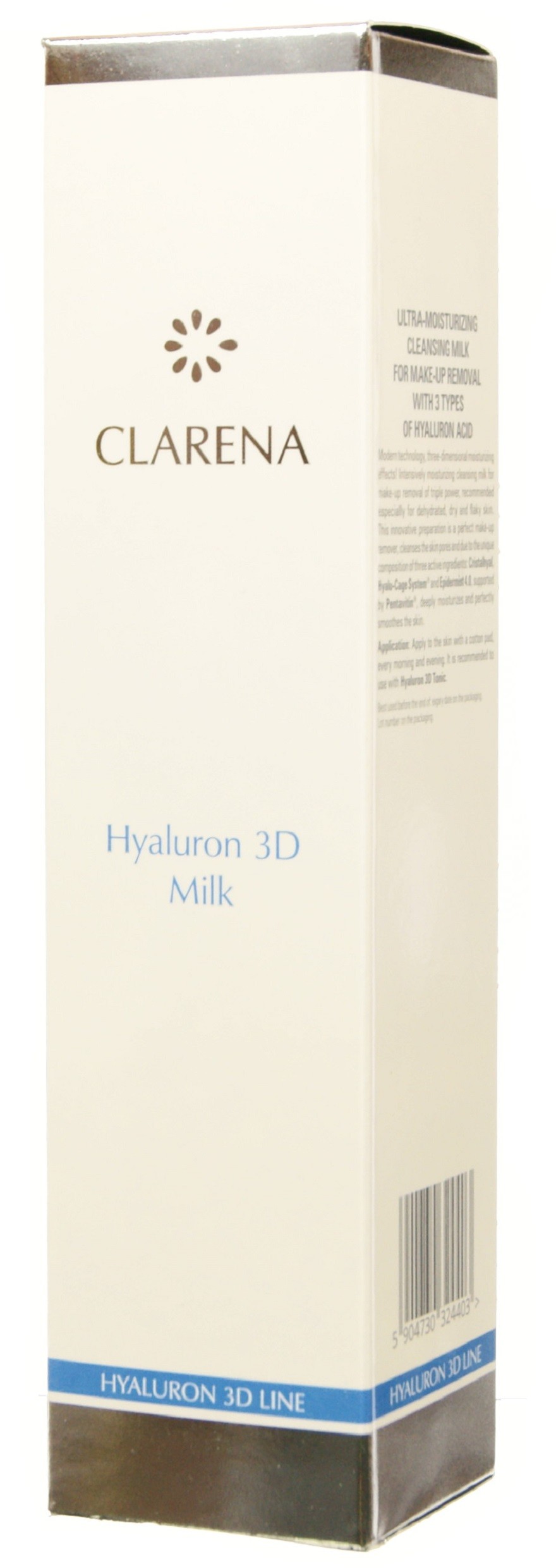 Clarena Hyaluron 3D Milk ultra-nawilżające mleczko do demakijażu z kwasem hialuronowym 200ml