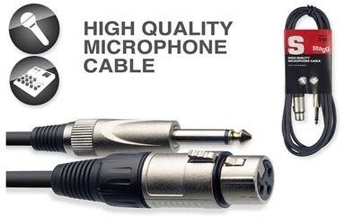 Stagg SMC10XP przewód mikrofonowy, wtyki: XLR i jack, 10 m SMC10XP