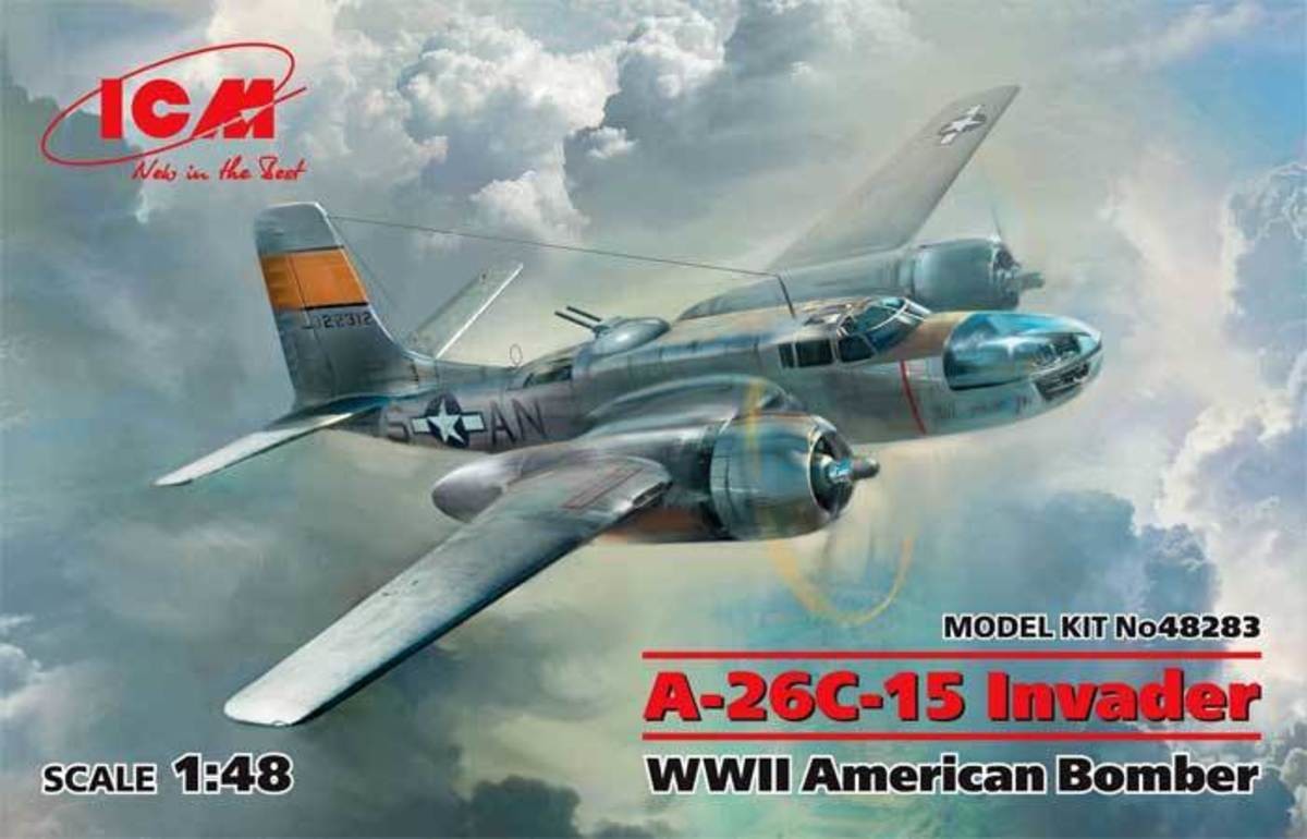 Фото - Збірна модель Invader Amerykański lekki bombowiec A-26C -15  48283 