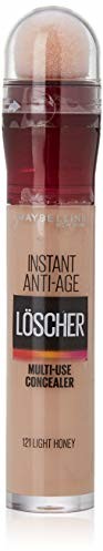 Maybelline New York Instant Anti-Age Concealer korektor do twarzy z mikroaplikatorem, nr 121 Light Honey, 6,8 ml