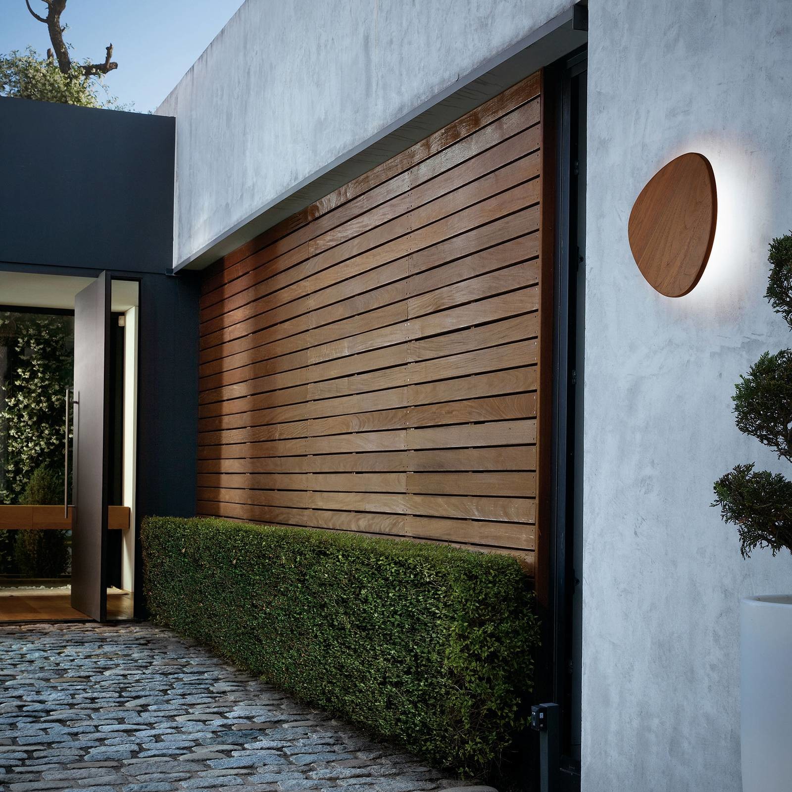BOVER Bover Tria 05 kinkiet zewnętrzny LED, drewno teak