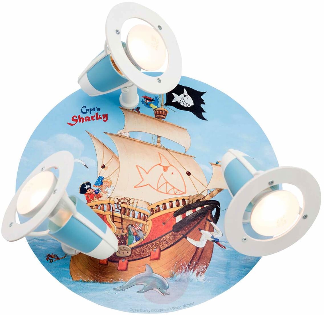 ELOBRA Lampa sufitowa Capt'n Sharky do pokoju dziecięcego