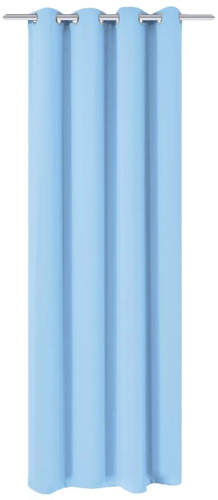 vidaXL Zasłona zaciemniająca z kółkami, 270x245 cm, turkusowa