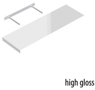 Domax Półka samowisząca biała połysk 79,5x23,5 cm VELANO