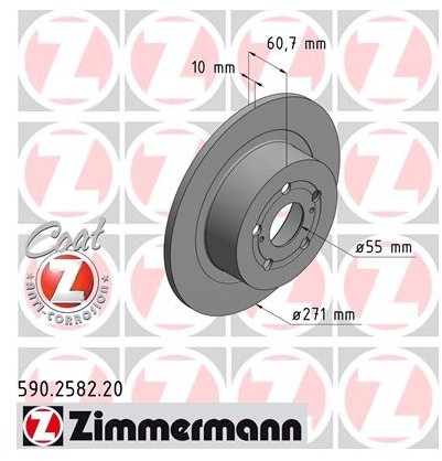 Zimmermann Tarcza hamulcowa 590.2582.20