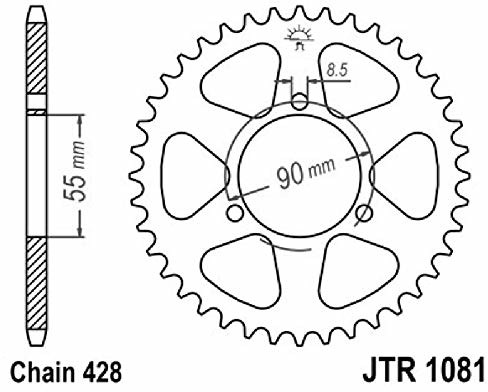 jtsprockets JT-Sprockets JTR1081-46 koło łańcuchowe JTR1081-46