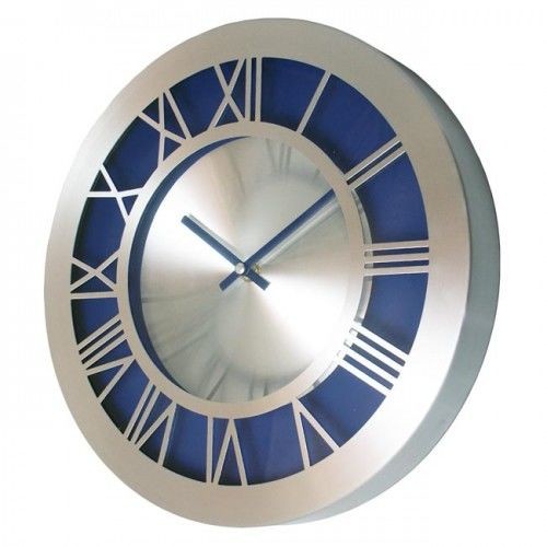 Atrix Zegar aluminiowy ROMAN blue AL2034BL