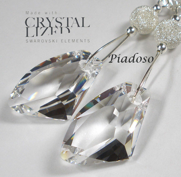 Swarovski piękne długie kolczyki SREBRO CRYSTAL