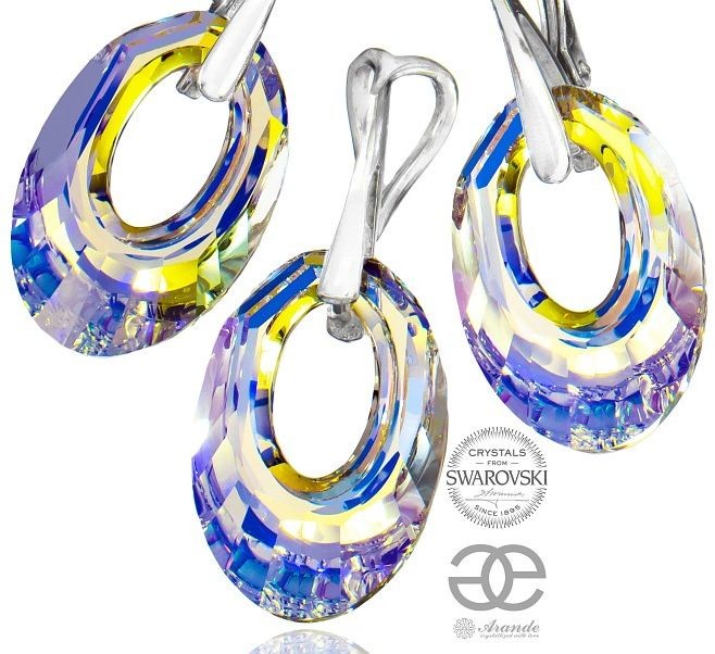 Arande SWAROVSKI kolczyki wisiorek HELIOS SREBRO AURORA 700392
