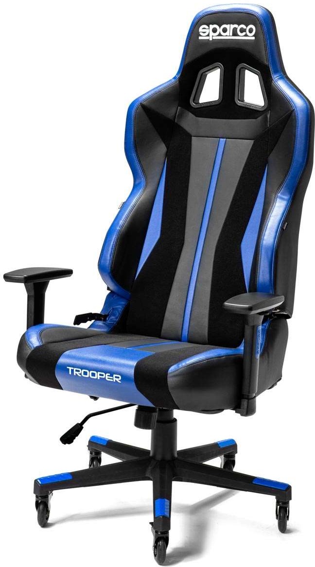 Sparco Fotel biurowy TROOPER czarno-niebieski 009013NRAZ