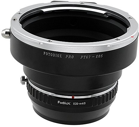 Fotodiox Pro Lens Mount Adapters, Pentax 6 X 7 (P67) Mount Lenses to to MFT (Micro-4/3, M4/3) Mount Mirrorless camera (AS wyszukiwania OM-D E-M10, LUMIX GH4, and Black Magic Pocket Cinema Camera) PK67-EOS-MFT
