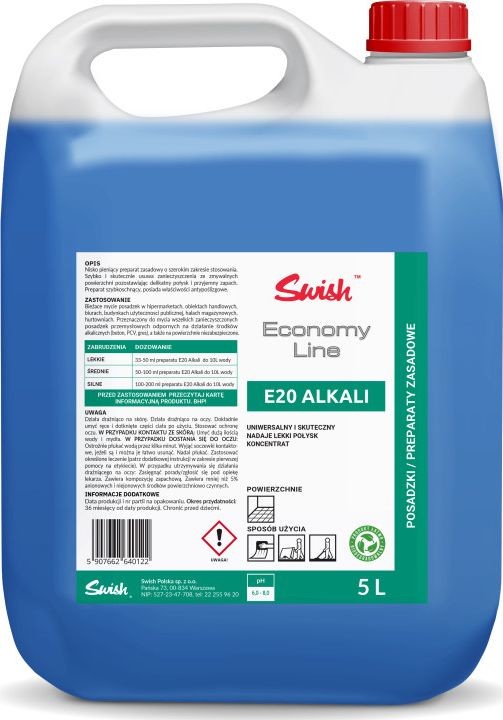 Swish E20 Preparat do czyszczenia powierzchni o działaniu nabłyszczającym 5 l E20 ALKALI5L