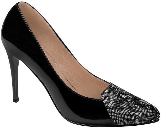 But-S Czółenka Szpilki Z266-BA7-0E0 Czarne Lakierki 42261