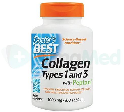 Doctor`s Best Doctor's Best Collagen Types 1&3 - 1000 mg 180 kaps.