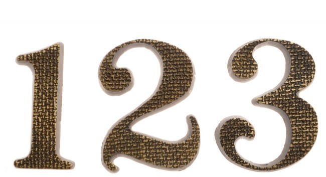 Cyfra TIFFANY 18 cm patyna tekstura