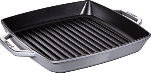 Staub 40511 patelnia do grillowania  684  0 prostokątny z dwoma uchwytami, 28 cm, żeliwo, szary 40511-684-0