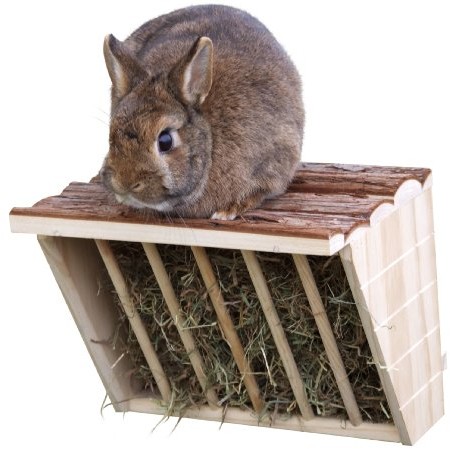Kerbl KERBL 82895 Hay rack XL deska z siedziskiem Nature, 28 x 20,5 x 22 cm