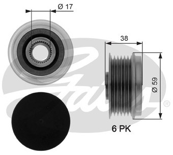 GATES Alternator - sprzęgło jednokierunkowe GATES OAP7039