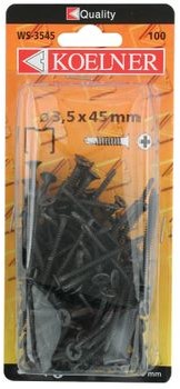 Koelner Wkręty fosfatowane samowiercące 3,5x35mm do skręcania profili, opakowanie 160 szt B-WS3535