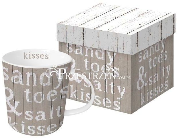 DUŻY PORCELANOWY KUBEK w PUDEŁKU - Sandy Toes & Salty Kisses 602755