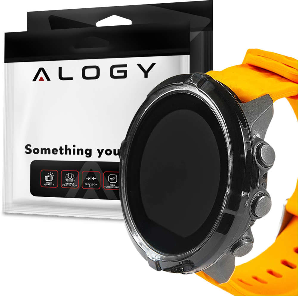 Alogy Etui silikonowe Case do Suunto Spartan Sport Wrist HR Baro Czarne 12031X1