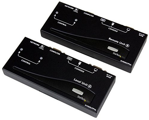 STARTECH.COM Startech USB VGA KVM przedłużenie do 300 m  KVM Extender za pomocą kabla CAT5 UTP kabel sieciowy 2 X gniazda VGA, 4 X wtyk USB  UXGA 1600 X 1200 SV565UTPUL