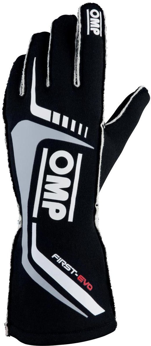 OMP Racing Rękawice rajdowe FIRST-EVO MY20 czarne (homologacja FIA) IB/767/N/S