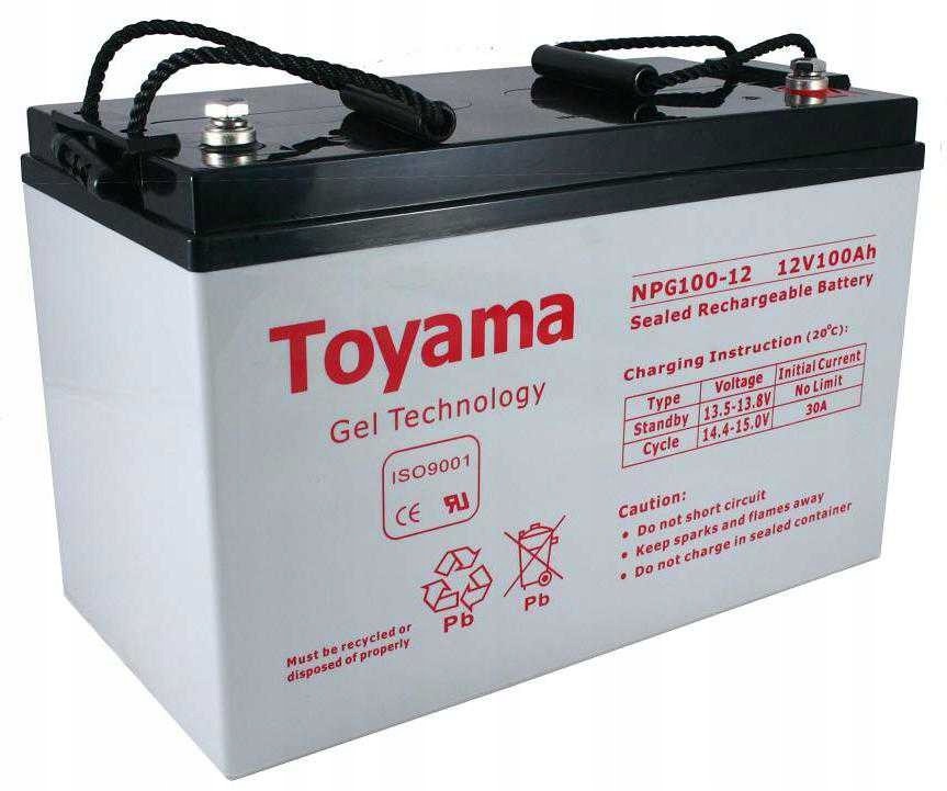 Akumulator żelowy Toyama 12V 100Ah NPG100-12 M8