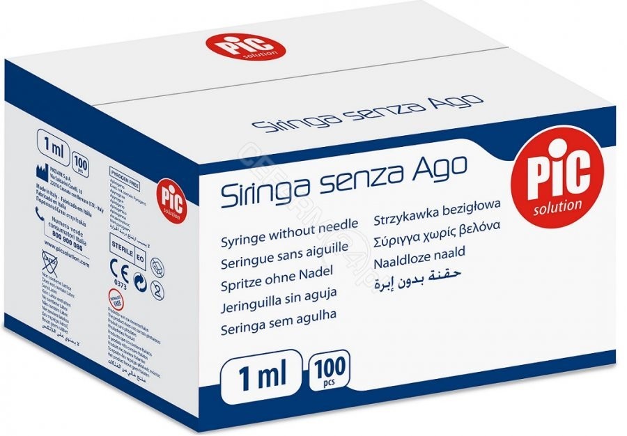 SIROWA PIC strzykawka 1ml z igłą 0,45x12,7mm G26 tuberkulinowa x 100 szt |  OD 199 PLN!